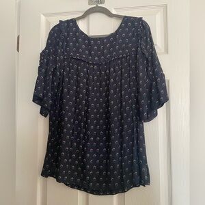 NWOT LOFT Navy Blouse Medium (runs big)